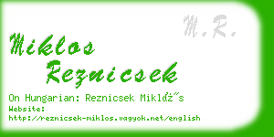 miklos reznicsek business card